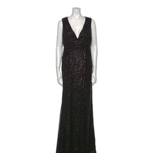 Mac Duggal V neck long dress